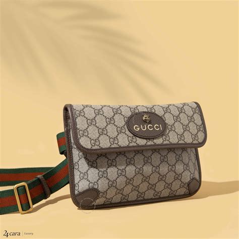 gucci beige gg supreme neo vintage belt bag|black gucci imprime belt.